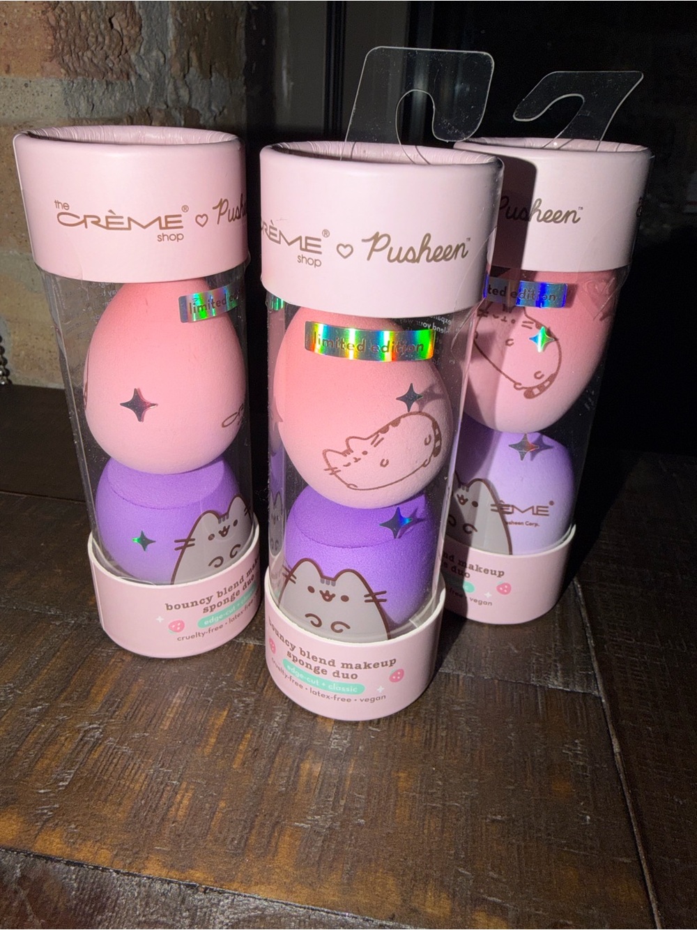 The Crème Shop x Pusheen Pink & Purple Bouncy Blend Sponge Duo x3!!!